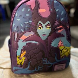 Loungefly Maleficent Villain Backpack - Purple and Pink